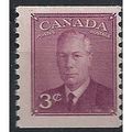Canada 1950 SG421 3c Purple Perf 9.5 x IMPERF U...
