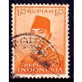 Indonesia 1951 Sukarno 1,25R Used Stamp