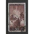 ITALY 1945 50F PURPLE PEACE SG 668 FINE USED#