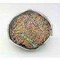Gold Dichroic Glass Stainless Steel Adjustable ...
