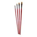 Long Handle Filbert Synthetic Sable Brushes pac...