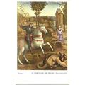 Art ST GEORGE & THE DRAGON (Francia) Postcard (...