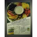 1982 Fresca Soda Ad - To Go With Today's Light Meals