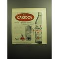 1958 Ron Carioca Rum Ad - makes a Carioca Collins sing with flavor