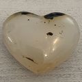 Plant Agate Crystal PUFFY Heart Polished Chakra...