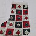 Big QUILTED CHRISTMAS STOCKING 21 1/2" Double S...