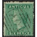 Antigua 1863 6d Dark Green wmk Small Star SG9 FU