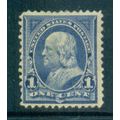 264 1c Benjamin Franklin Just Clears MHR M02918