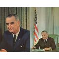 President Lyndon Baines incl Autograph ing a Ph...
