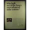 1966 GT&E Sylvania RONDO and ALTAIR Radar Systems Ad - Army's Radar