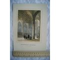 1890 coloured engraving The Lady Chapel, Peterb...