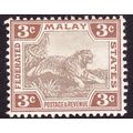 FEDERATED MALAY STATES 1905 3c Leaping Tiger Gr...