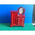 Mahogany Combination Wardrobe 1:12th Dolls Hous...