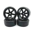 1/10 Drift Tires Mounted on Black 6 Spoke Wheel...