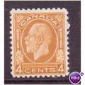 Canada stamps hm sg322 4c yellow brown george v