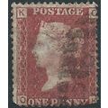 1858 SG43 1d Red Plate 192 Good/Fine Used Check...