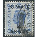 Kuwait 1950 SG89 4a on 4d Light Ultramarine Fin...