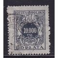 POLAND 1921 POSTAGE DUES 10,000 MK USED SG D205