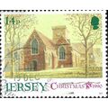 JERSEY, CHRISTMAS, St. Helier Church, yellow 1990, 14p, #3