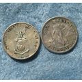 Pair 1944 D Philippines 10 Centavos US Silver Coin