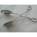 ORNATE ENGLISH SILVERPLATED SALAD TONGS