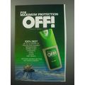 1988 Off! Insect Repellent Ad - Maximum Protection