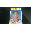 1986 Topps Traded Card # 087T Dan Plesac Excell...