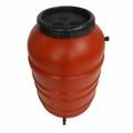 Terra Cotta Red HDPE Plastic 55-Gallon Rain Bar...