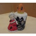 Mrs Claus & Candle Ceramic Christmas Tea Light ...