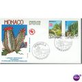 Monaco FDC 1983 - SG 1607 + SG 1605 - "Jardin E...