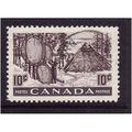 CANADA 1950 10c DRYING FURS PURPLE BROWN SG 432...