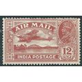 India 1929 SG225 12a Rose-Red Mounted Mint....