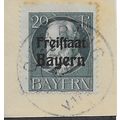 GER (BAVARIA) 1919 20pf KING LUDWIG III' (FREIS...