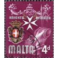 MALTA, Knights of Malta, violet 1965, 4d