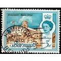 Bermuda 1962 Queen Elizabeth II 3d Used Stamp Q...