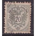 Austria 1883 Coat of Arms 20k Fine Used SG 74c VGC