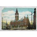 vintage postcard Town Hall & Albert Square, Man...