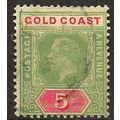 Gold Coast 1916 SG82 5/- Green & Red/Yellow Fin...
