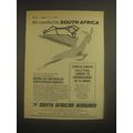 1962 South African Airways Ad - Air comfort to South Africa
