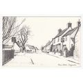 Main Street Tingewick Postcard Buckinghamshire Sketch Art