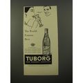 1954 Tuborg Beer Ad - Skaal The world-famous beer