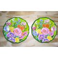 Set of (2) Melamine Ware Floral Pattern/Scallop...