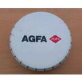Vintage AGFA Small Storage Tin White Metal