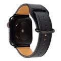 Solid Color Genuine Leather Watchband, For Appl...