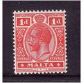 MALTA 1915 SG 73a 1d SCARLET M / MINT #1