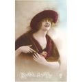 CARTE POSTALE - MODE - FEMME A CHAPEAU - REF 122