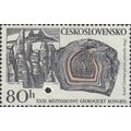 CZECHOSLOVAKIA, MINERAL, Geode Agate, grey 1968...