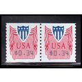 CVP33 34c Shield Very Fine MNH Pair PA5050