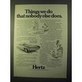 1970 Hertz Rent-a-Car Ad - Nobody Else Does