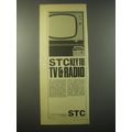 1965 STC Telecommunications Ad - STC key to TV & radio